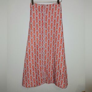 Area Stars Red and Blue Patterned Maxi Skirt